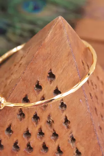 Designer gold plated cz  adjustable kada