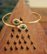 Designer gold plated cz  adjustable kada