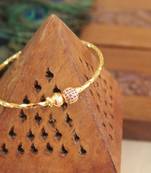 Designer gold plated cz  adjustable kada