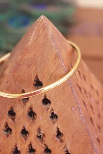 Designer gold plated cz  adjustable kada