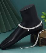 Silver color anklets