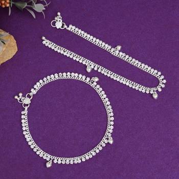 Silver color anklets 2