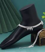 Silver color anklets