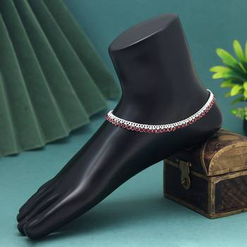Maroon color anklets 1