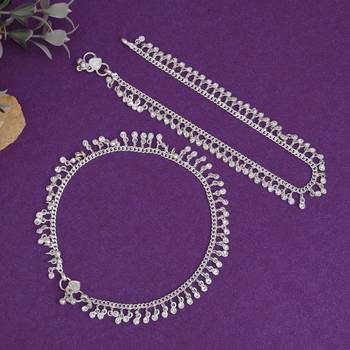 Silver color anklets 2