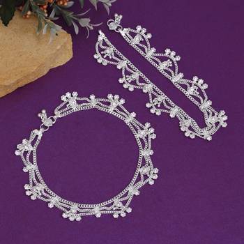 Silver color anklets 2