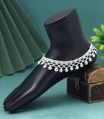 Silver color anklets