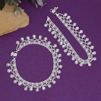 Silver color anklets 2