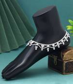 Silver color anklets