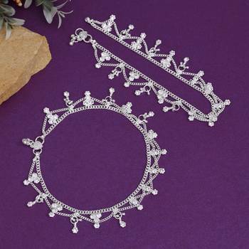Silver color anklets 2