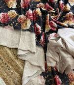 Exclusive Pure Tussar Silk Blend Saree With Embroidered Cutwork Border Saree With Blouse