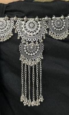 Oxidized silver look alike kamarpatta waistbelt for women elegant & stylish belly chain for wedding 2