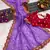 Purple Chikankari Style Embroidery Work Traditional Saree With Blouse