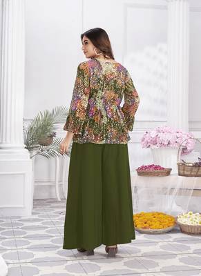 Women elegant layers for cotton hand foil print & light embroidery kurti 4