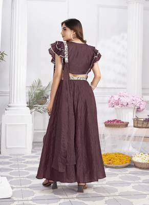 Women elegant layers for cotton hand foil print & light embroidery kurti 3