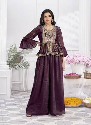 Women elegant layers for cotton hand foil print & light embroidery kurti 1