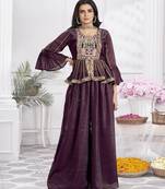 Women elegant layers for cotton hand foil print & light embroidery kurti