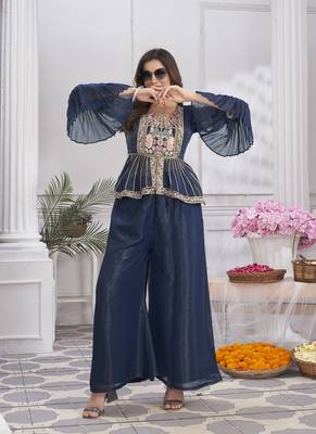 Women elegant layers for cotton hand foil print & light embroidery kurti 4