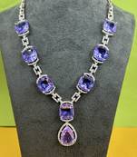 Purple amethyst diamond jewellery