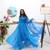 Royal Blue Colour Beautiful Long Gown With Pant Dupatta Set