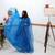 Royal Blue Colour Beautiful Long Gown With Pant Dupatta Set