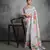 Grey Multi color lotus flower Printed work Tussar silk blend saree with Blouse