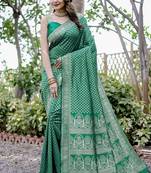 Kota silk blend Sarees With Blouse