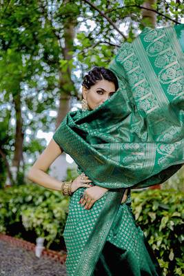 Kota silk blend Sarees With Blouse 3