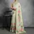 Pista Multi color lotus flower Printed work Tussar silk blend saree with Blouse