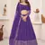  violet embroidered georgette lehenga set choli with dupatta