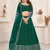 teal georgette sequins work lehenga set choli with dupatta with zari net dupatta