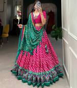 Multicolor Navratri Leheriya Lehenga Set for Women