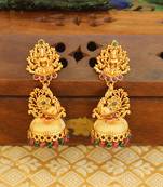 Designer matte finish temple earrings