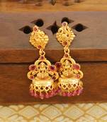 Designer matte finish temple earrings