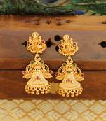 Designer matte finish temple earrings