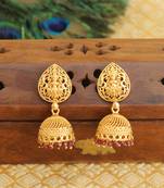 Designer matte finish temple earrings