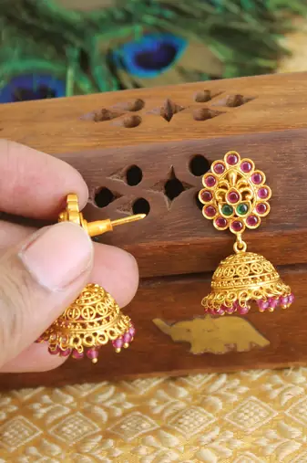 Designer matte finish earrings