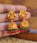 Designer matte finish temple earrings