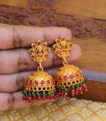 Designer matte finish temple earrings