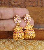 Designer gold plated peacock earrings