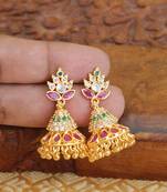 Designer gold plated cz earrings