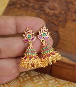 Designer gold plated cz earrings