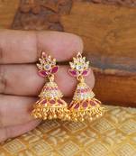 Designer gold plated cz earrings