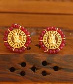 Designer gold plated temple studs