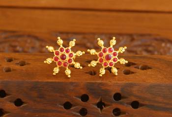 Designer gold plated studs 1