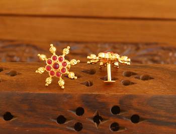 Designer gold plated studs 2