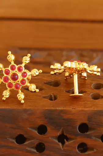 Designer gold plated studs
