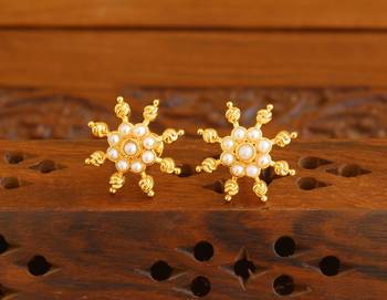 Designer gold plated studs 1