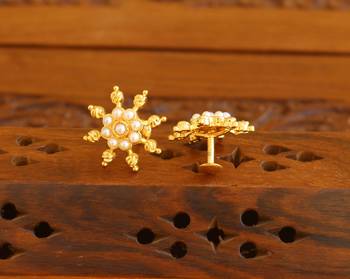 Designer gold plated studs 2