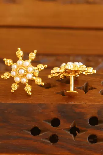 Designer gold plated studs